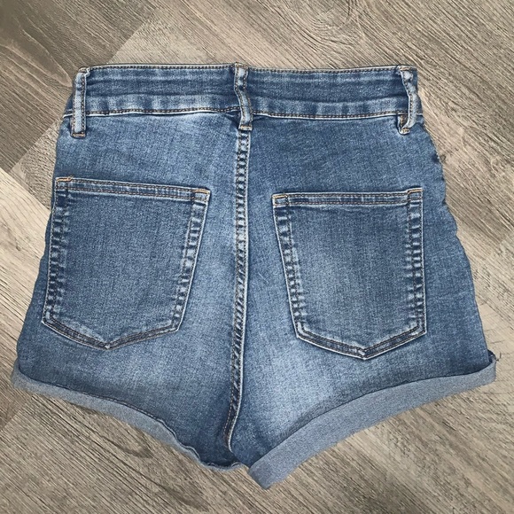 High Waisted Denim Shorts - Picture 5 of 7
